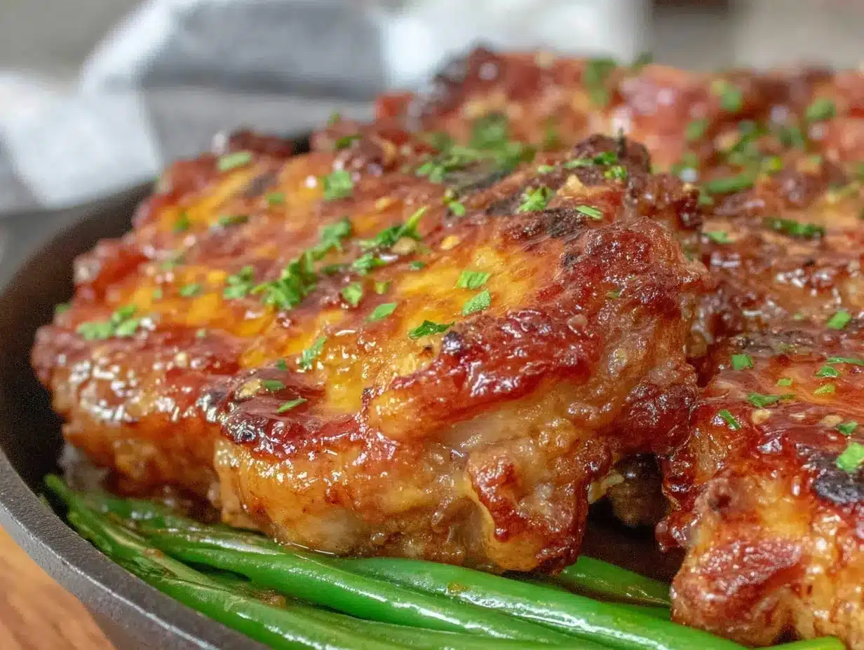skillet honey garlic pork chops preparation steps