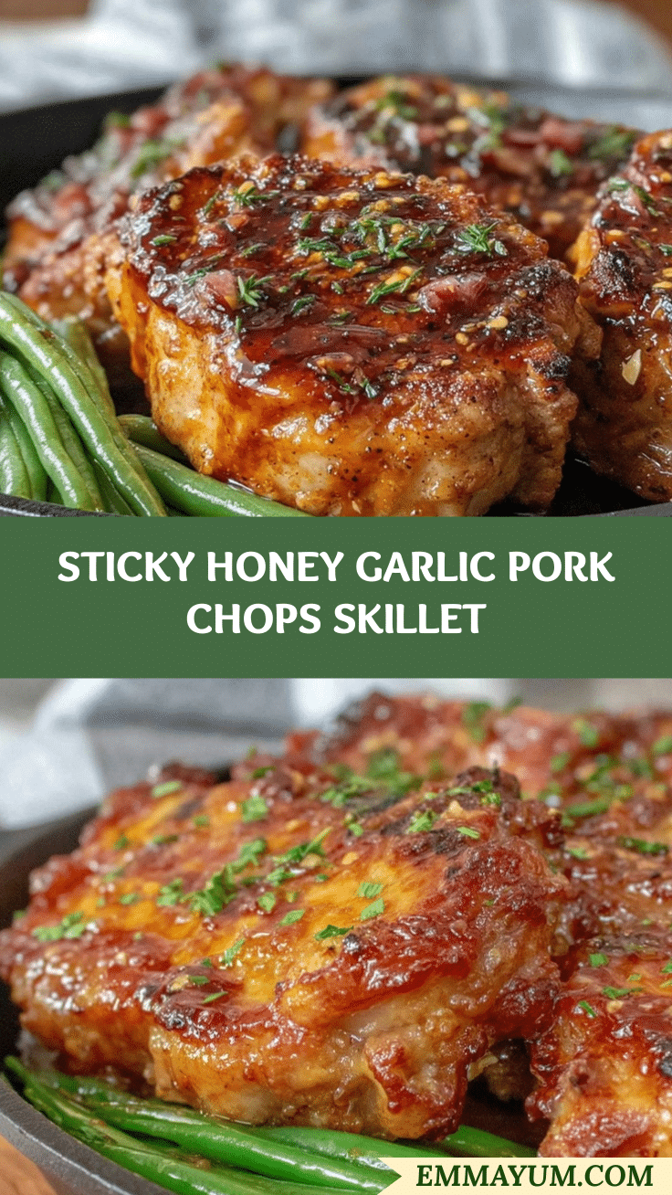 skillet honey garlic pork chops recipe