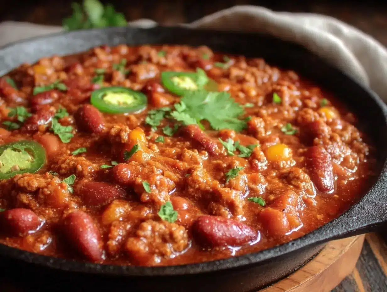 skillet turkey chili with beans preparation steps