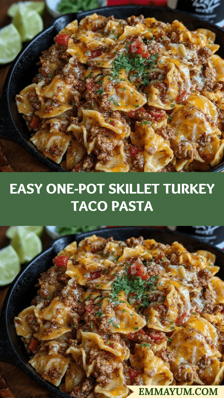 skillet turkey taco pasta recipe