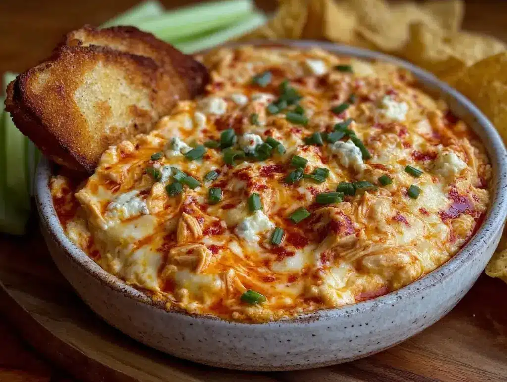 slow cooker buffalo chicken dip - featured image