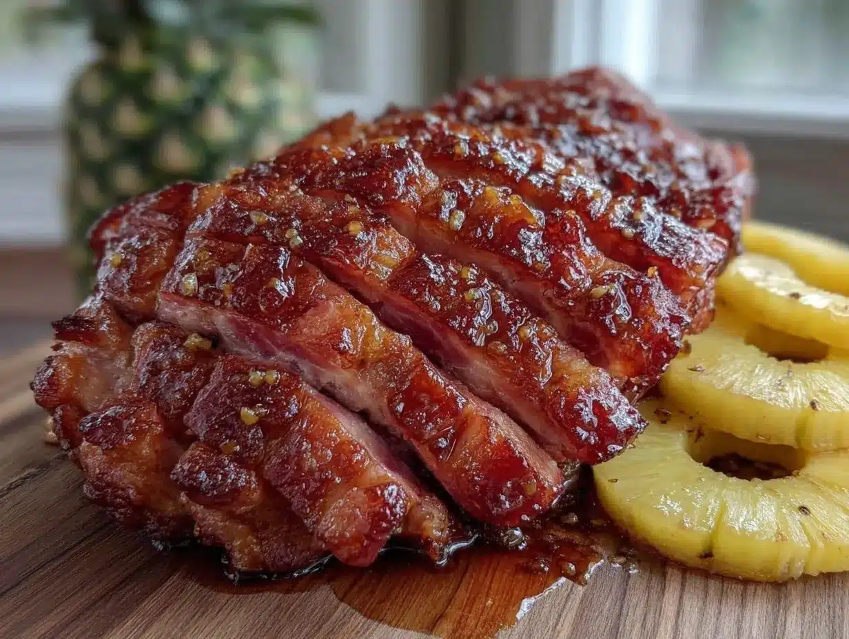 slow cooker honey glazed ham preparation steps