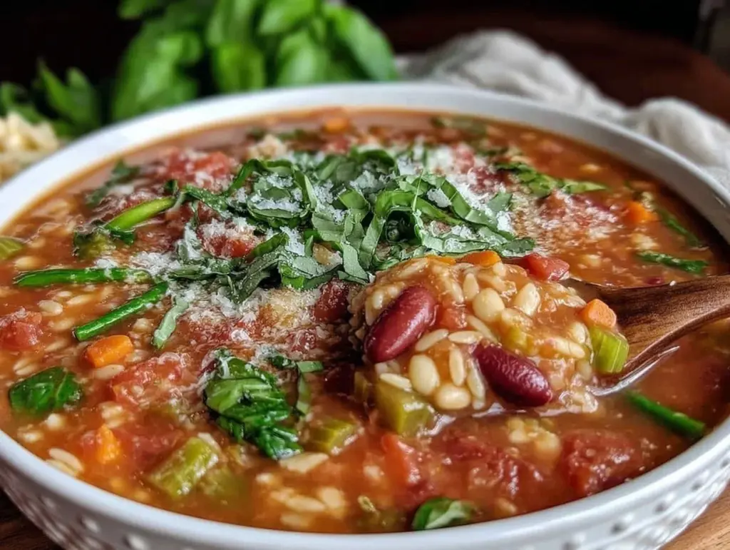 slow cooker minestrone soup - featured image