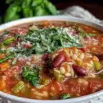 slow cooker minestrone soup - featured image