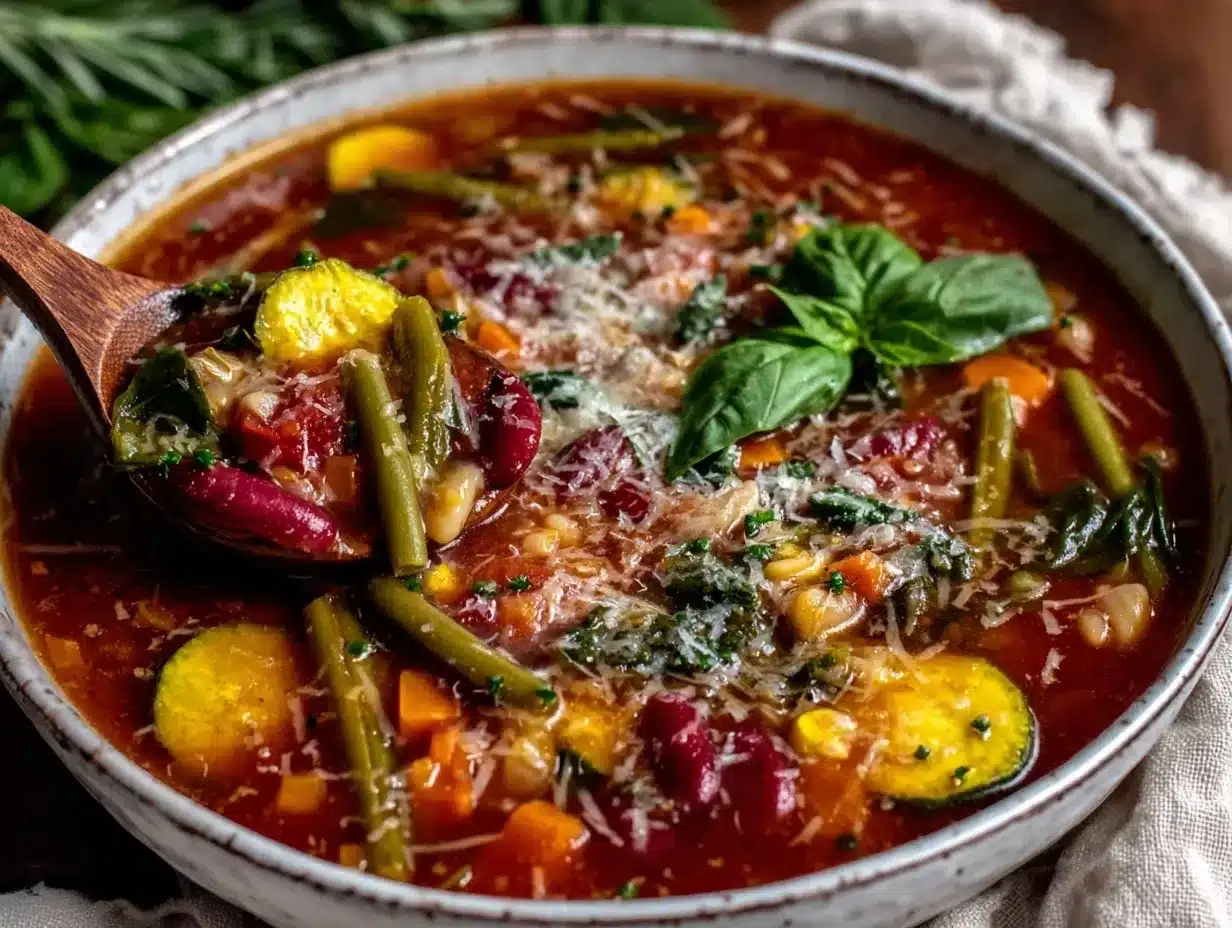 slow cooker minestrone soup preparation steps