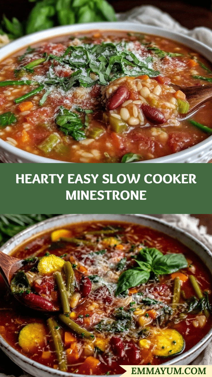 slow cooker minestrone soup recipe