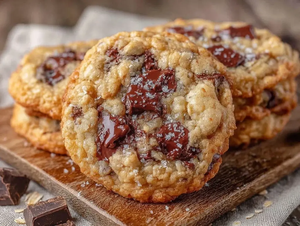 soft batch oatmeal chocolate chip cookies - featured image