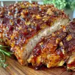 tender crockpot brown sugar garlic pork loin - featured image