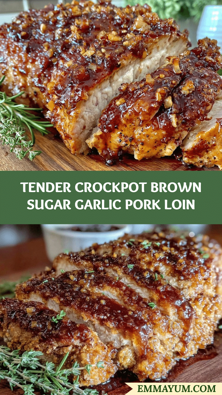 tender crockpot brown sugar garlic pork loin recipe