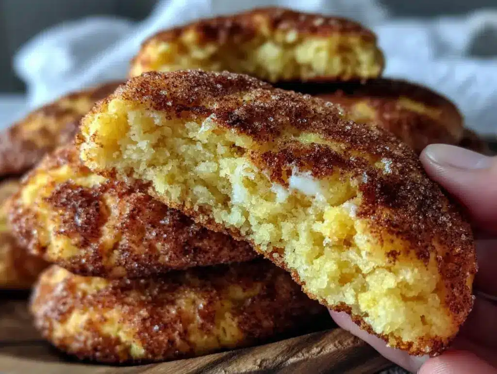 tender soft batch snickerdoodle cookies - featured image