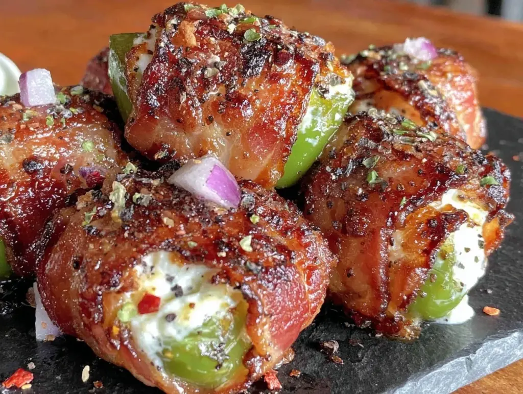 bacon-wrapped jalapeño popper bites - featured image