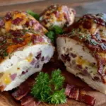 baked crack chicken breasts stuffed with bacon and cheese - featured image