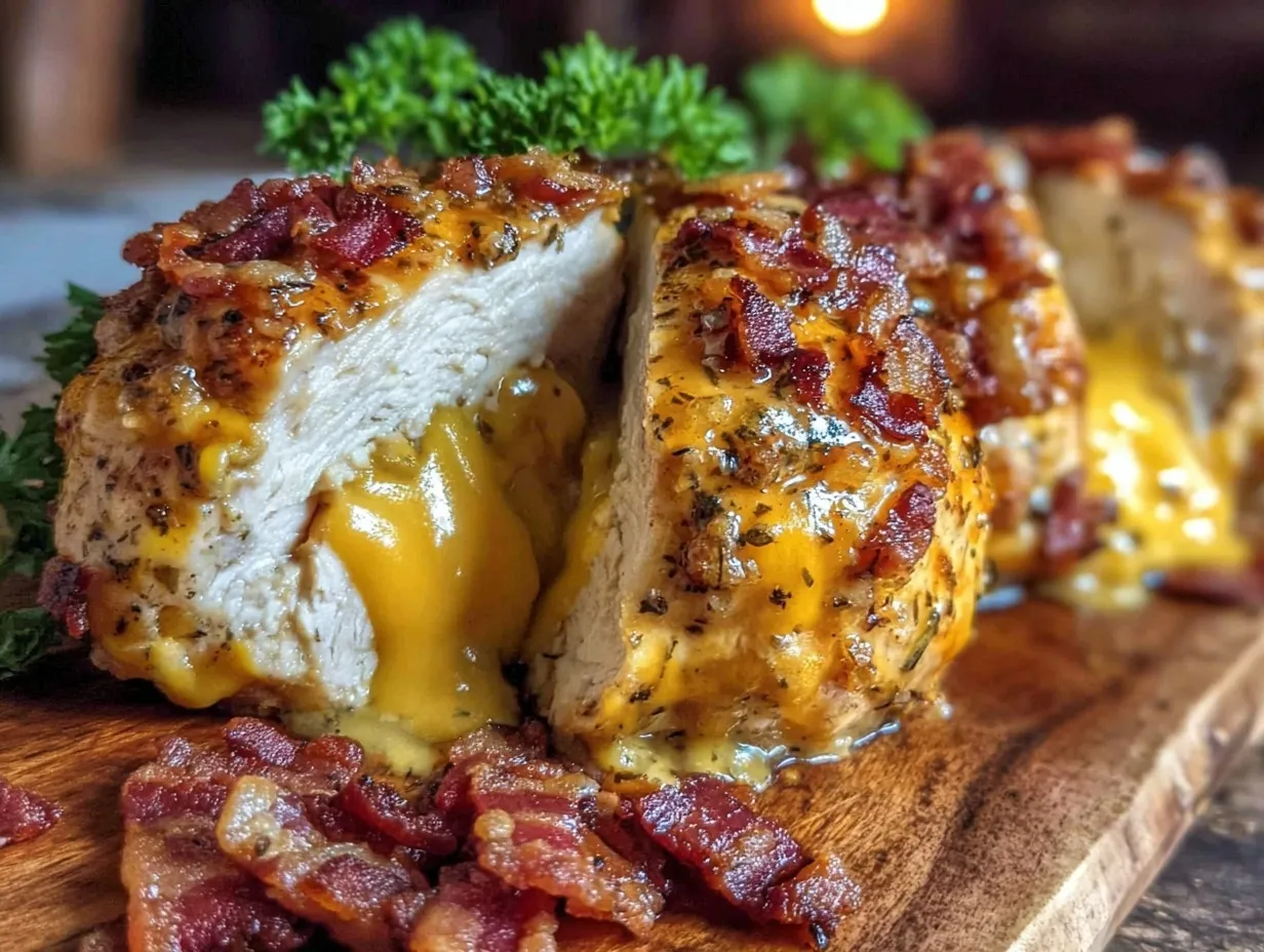 baked crack chicken breasts stuffed with bacon and cheese preparation steps