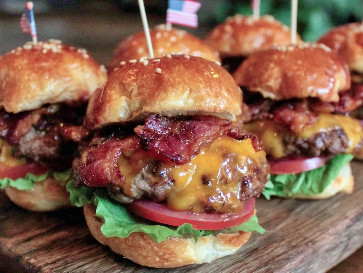 bbq bacon cheeseburger sliders preparation steps