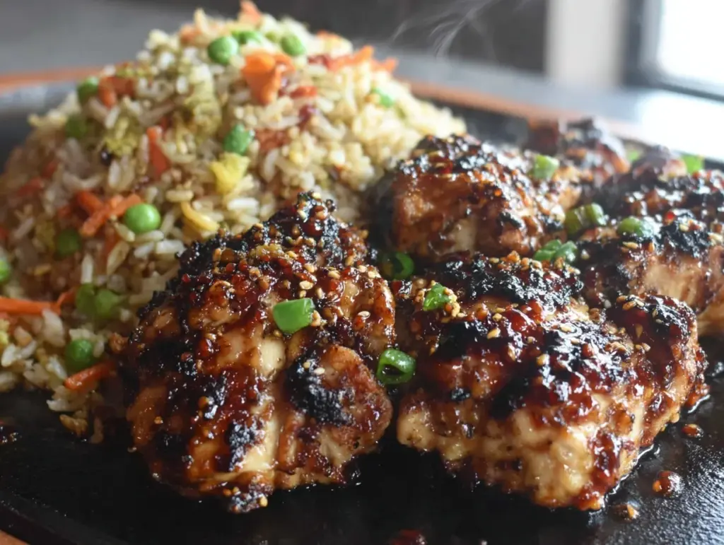 Blackstone Hibachi Chicken with Fried Rice - featured image