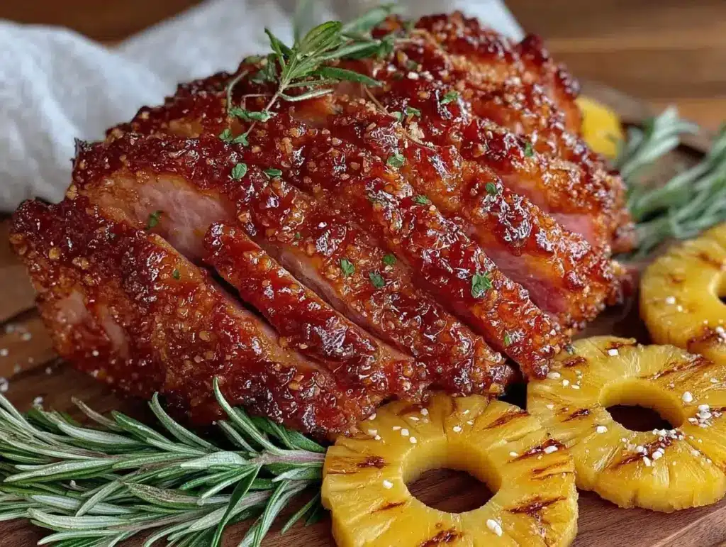 brown sugar glazed ham - featured image