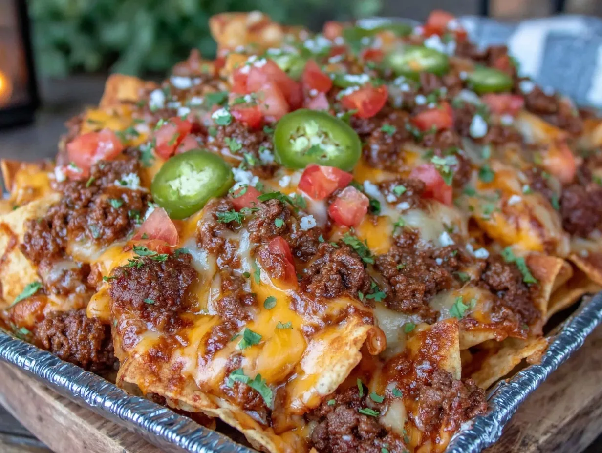 campfire foil pack loaded nachos preparation steps