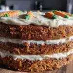 carrot cake layer cake with cream cheese frosting - featured image