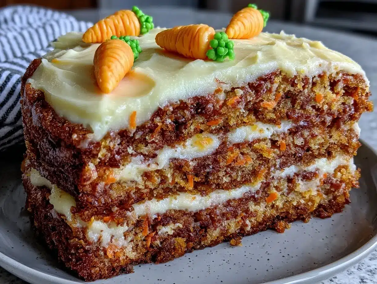 carrot cake layer cake with cream cheese frosting preparation steps