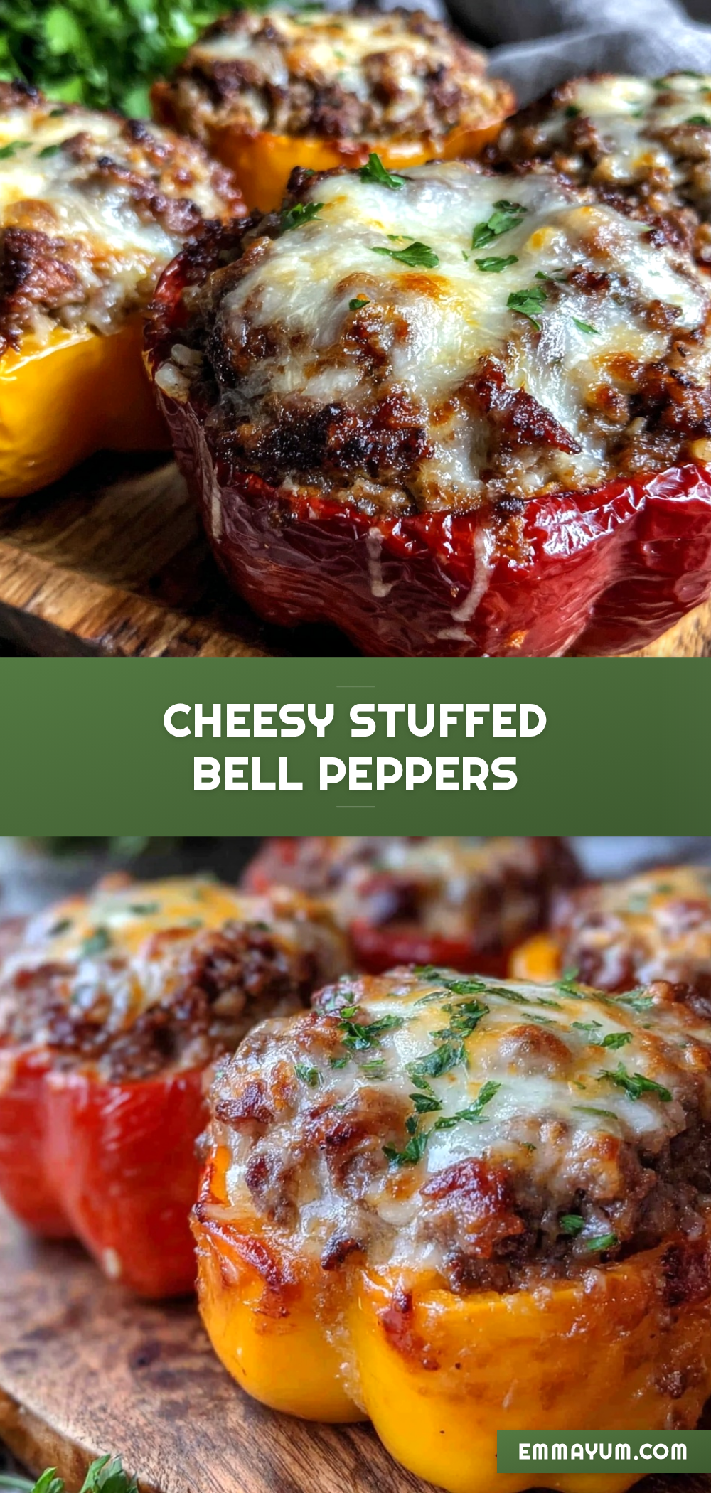 cheesy stuffed bell peppers with beef recipe