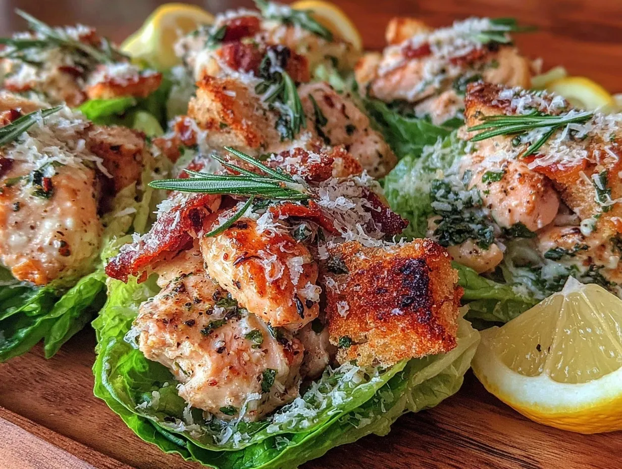 chicken caesar lettuce wraps preparation steps