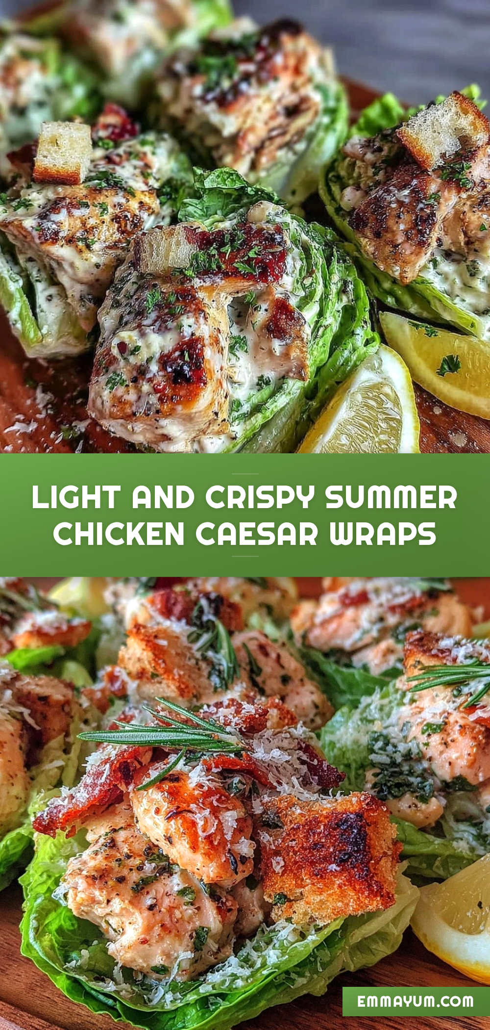 chicken caesar lettuce wraps recipe