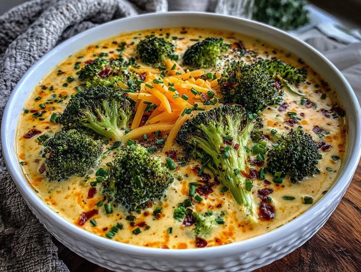 creamy broccoli cheese soup preparation steps