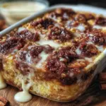 creamy cinnamon roll baked oats - featured image