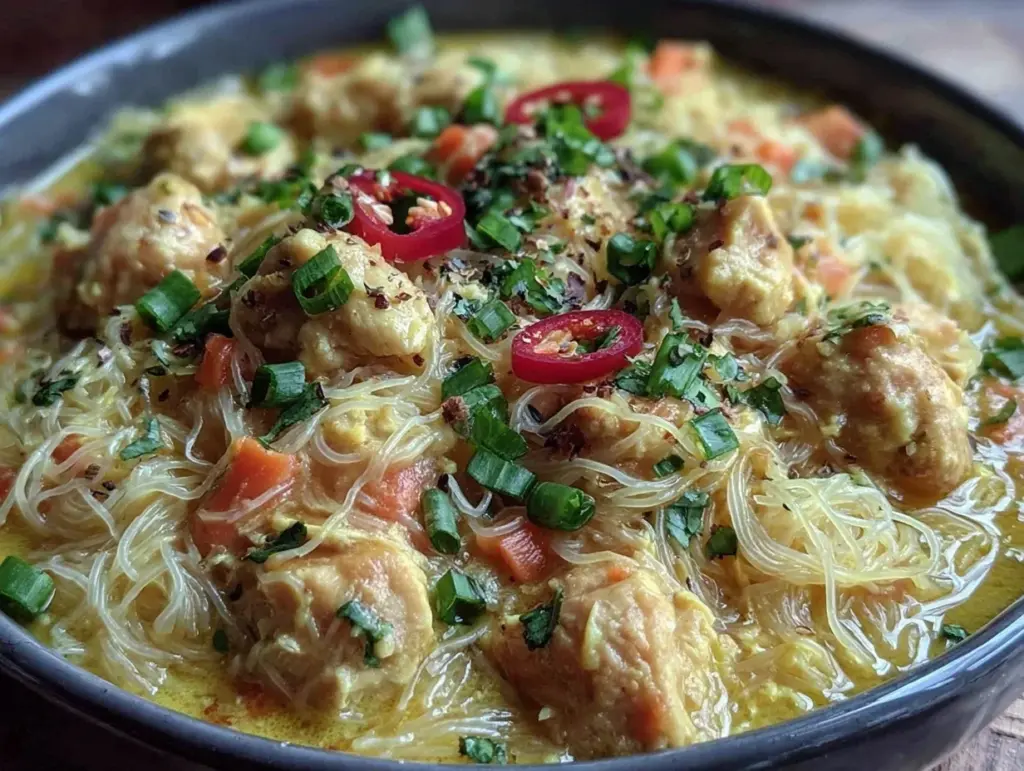 creamy coconut curry chicken soup - featured image