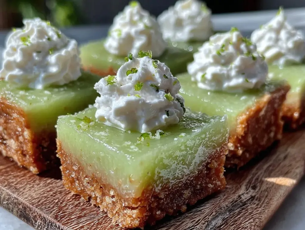 creamy key lime pie bars - featured image