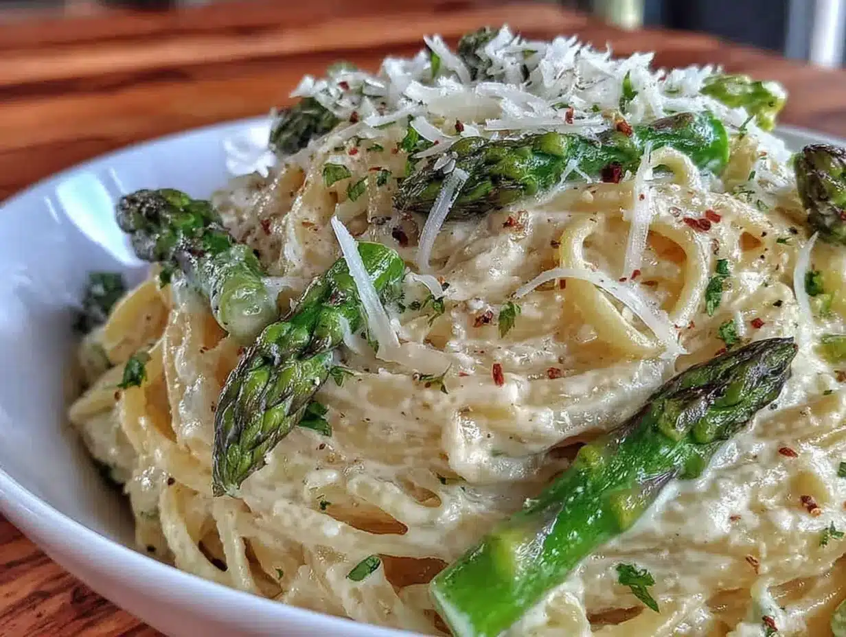 creamy lemon asparagus pasta preparation steps