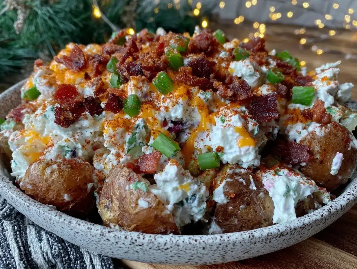 creamy loaded baked potato salad preparation steps