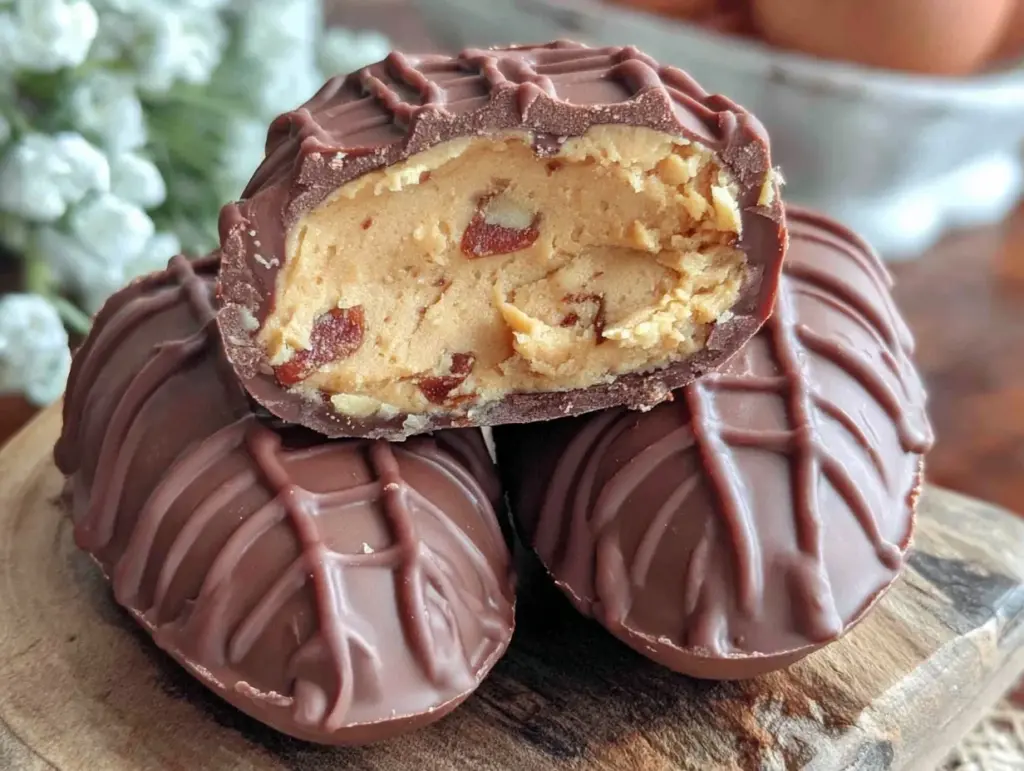 creamy no-bake peanut butter eggs - featured image