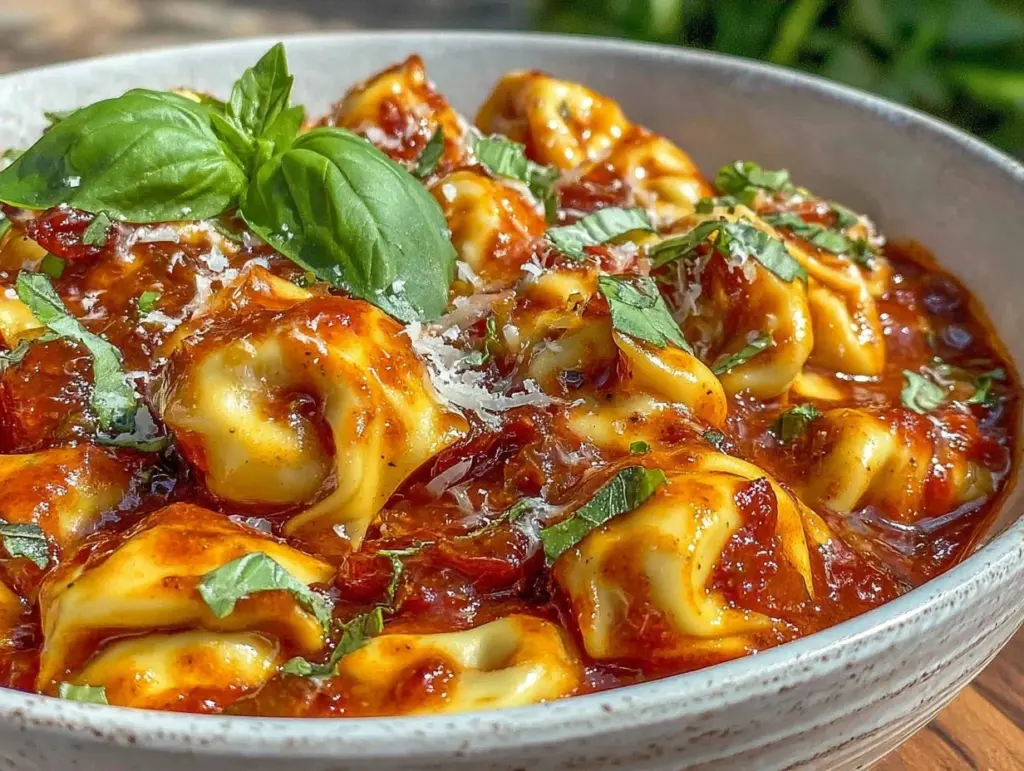 creamy one-pot tomato tortellini soup - featured image