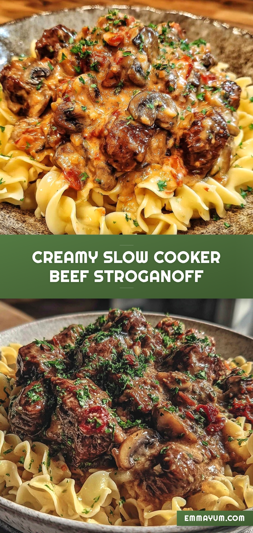 creamy slow cooker beef stroganoff recipe