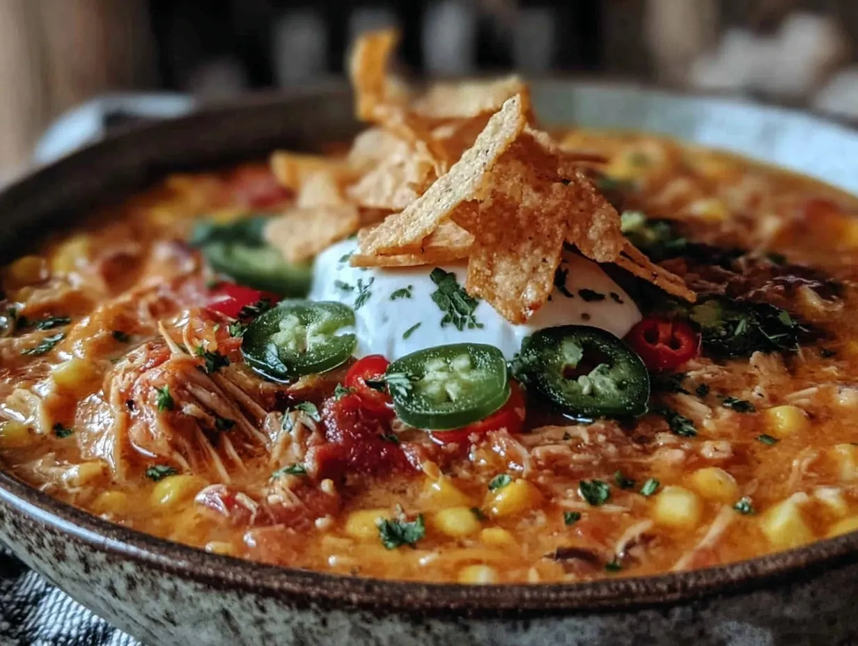 creamy slow cooker chicken tortilla soup preparation steps