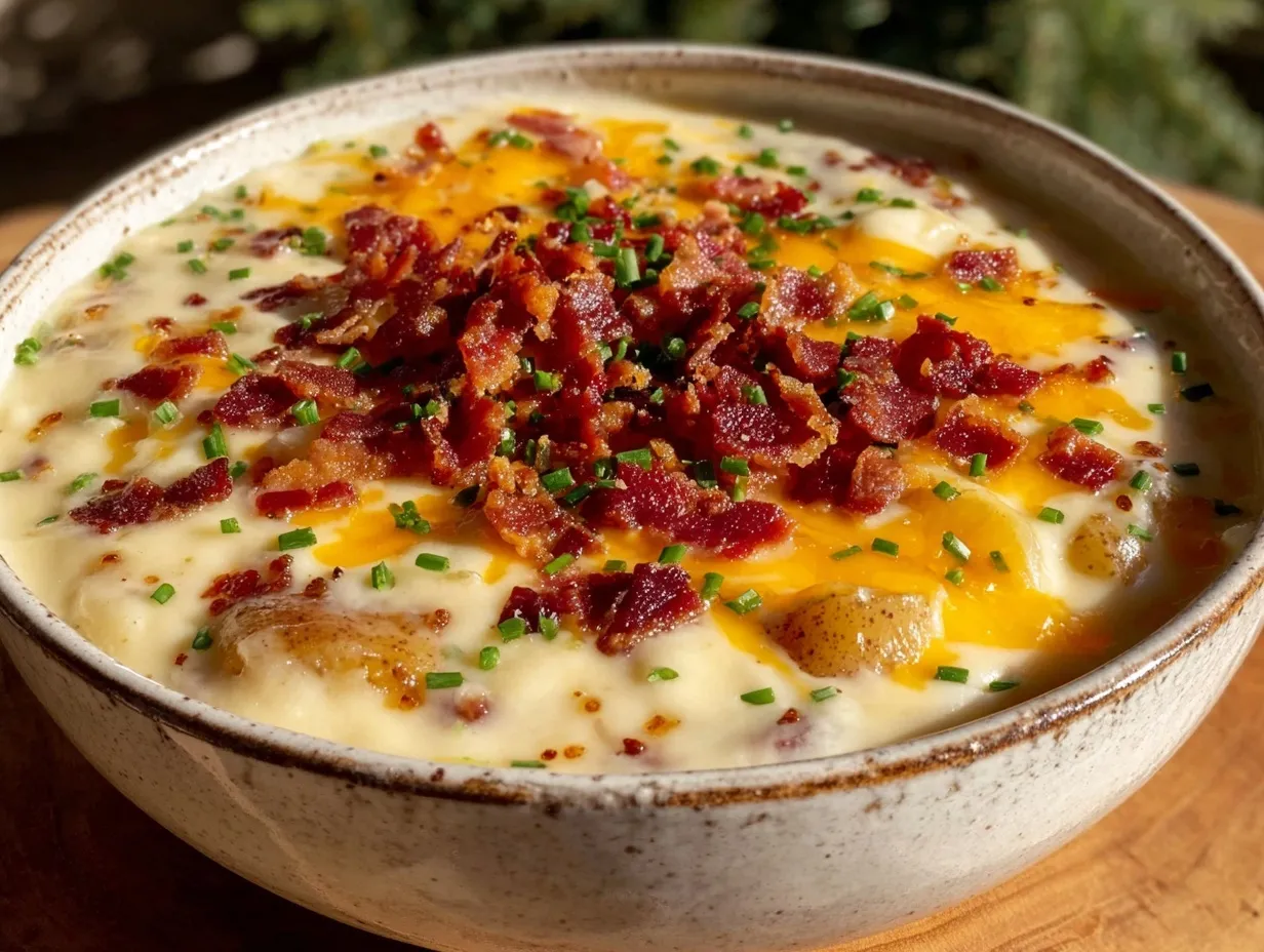creamy slow cooker loaded baked potato soup preparation steps