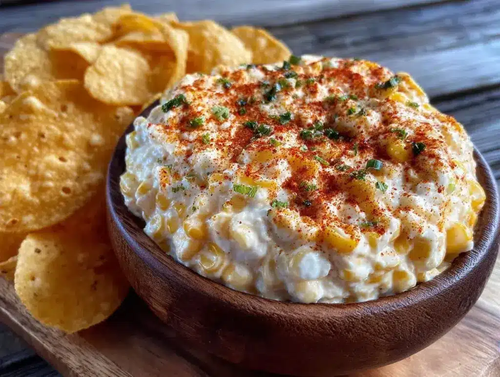 creamy street corn elote dip - featured image