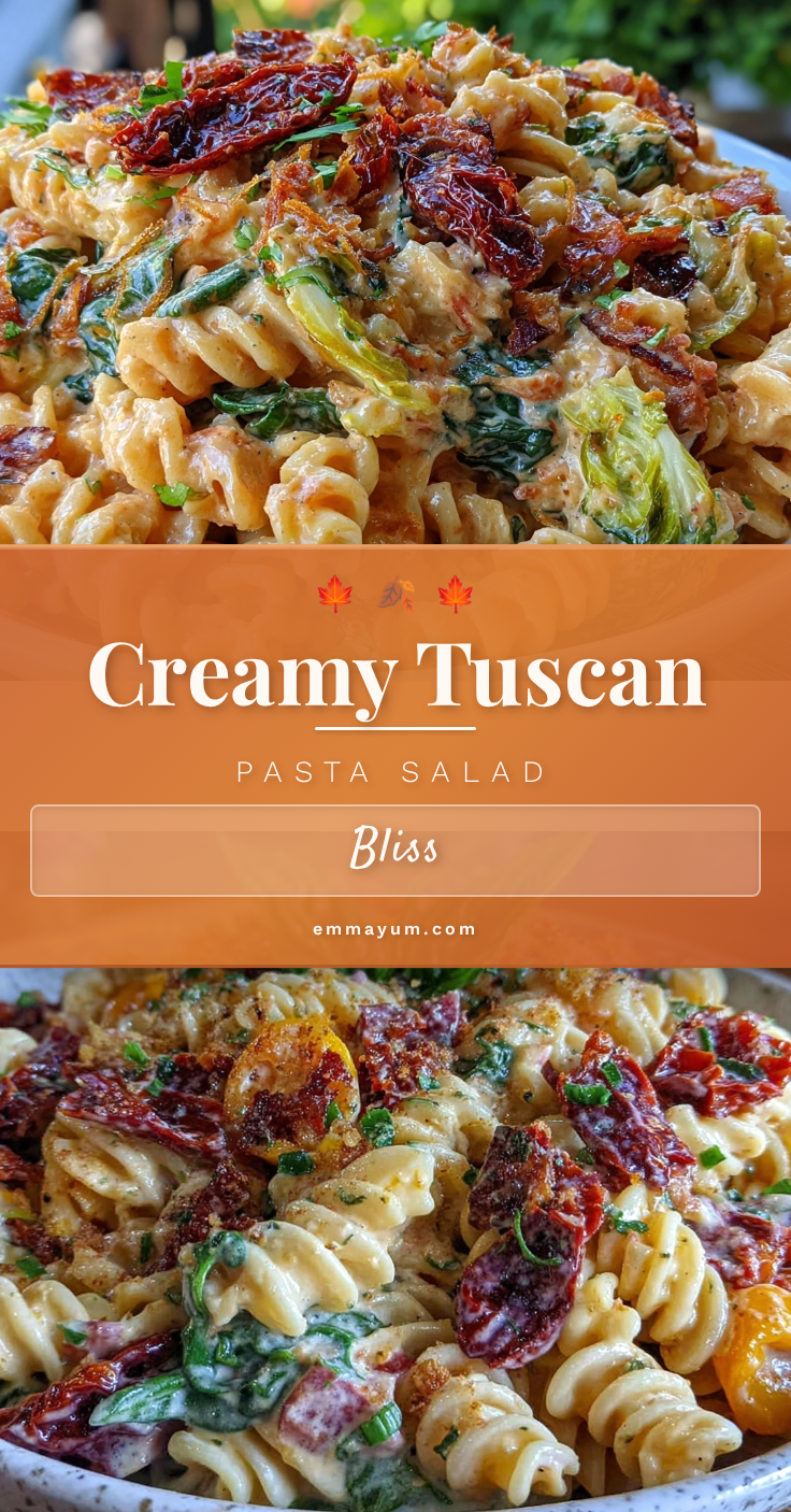 creamy tuscan pasta salad recipe