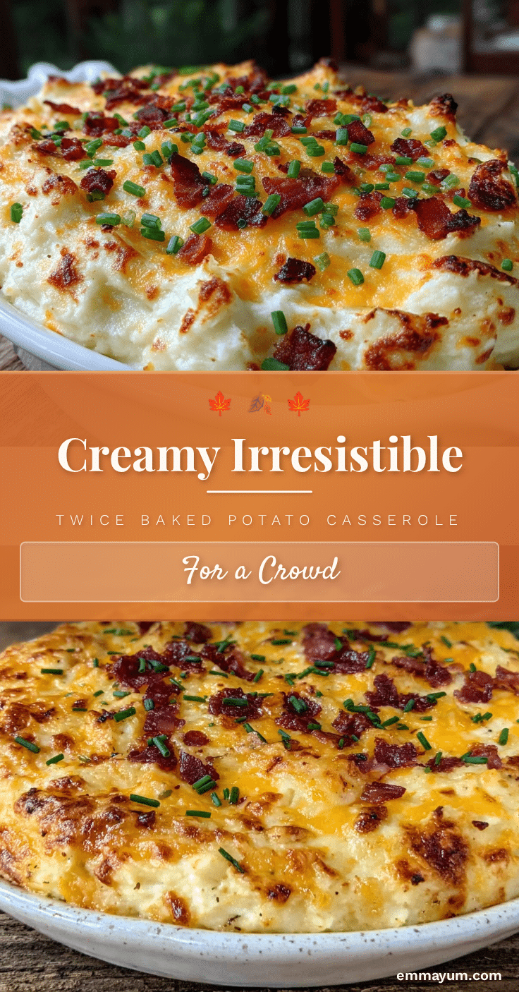 creamy twice baked potato casserole recipe