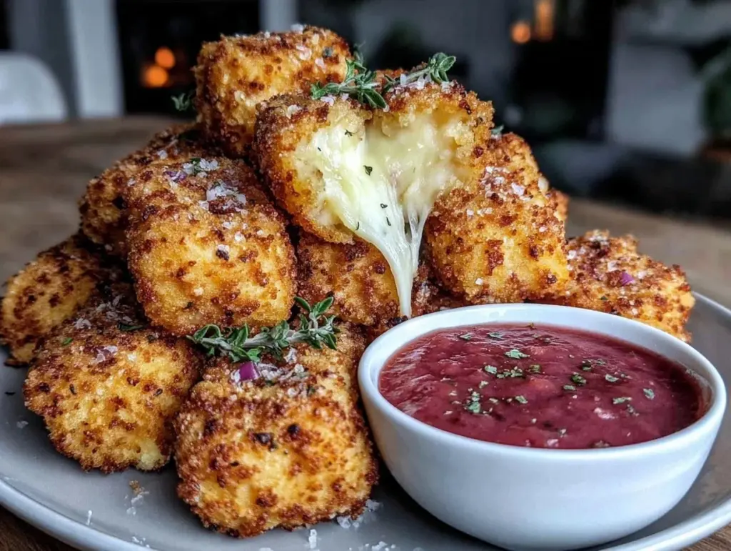 crispy air fryer mozzarella sticks - featured image