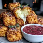 crispy air fryer mozzarella sticks - featured image