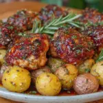 crispy honey mustard chicken thighs - featured image