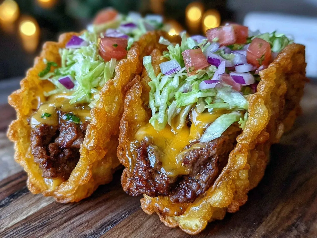 crispy smash burger tacos preparation steps