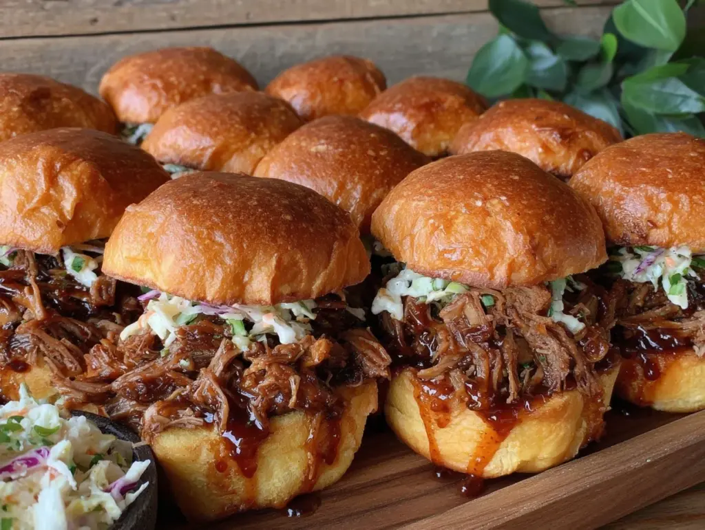 crockpot bbq pulled pork sliders - featured image
