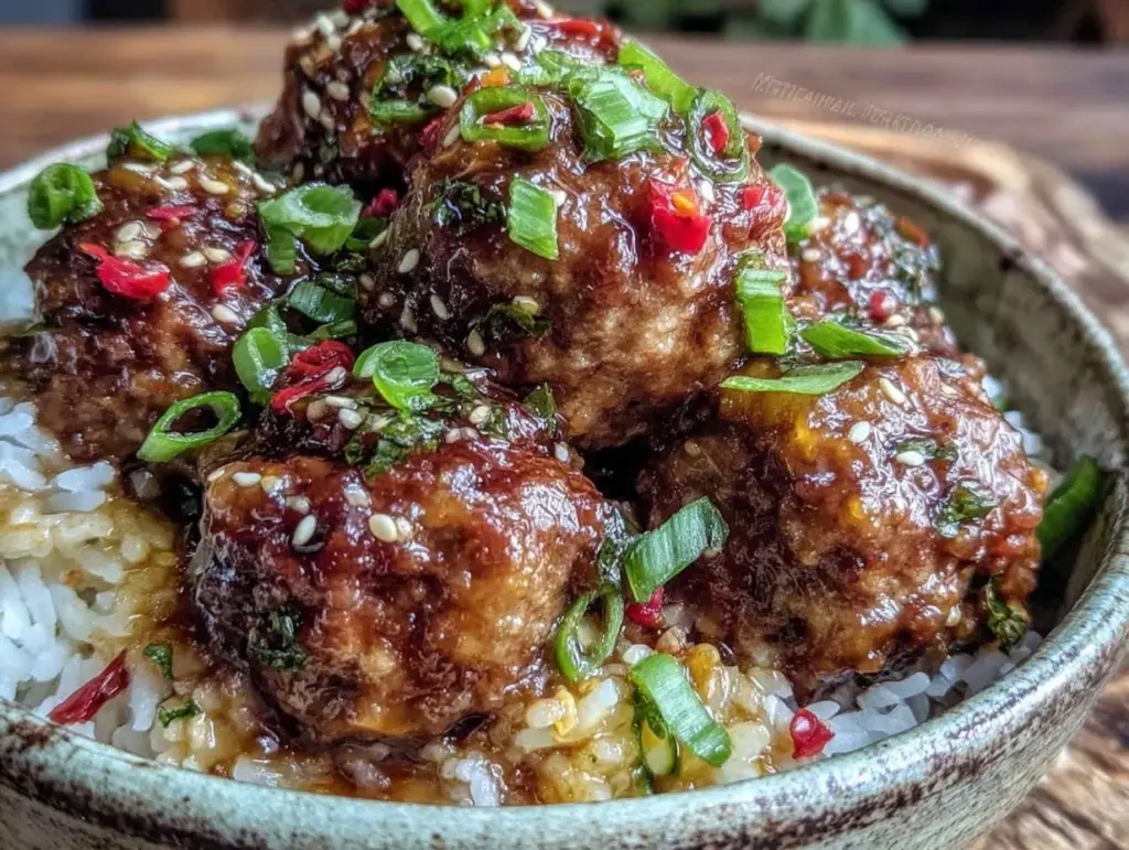 crockpot honey garlic meatballs - featured image