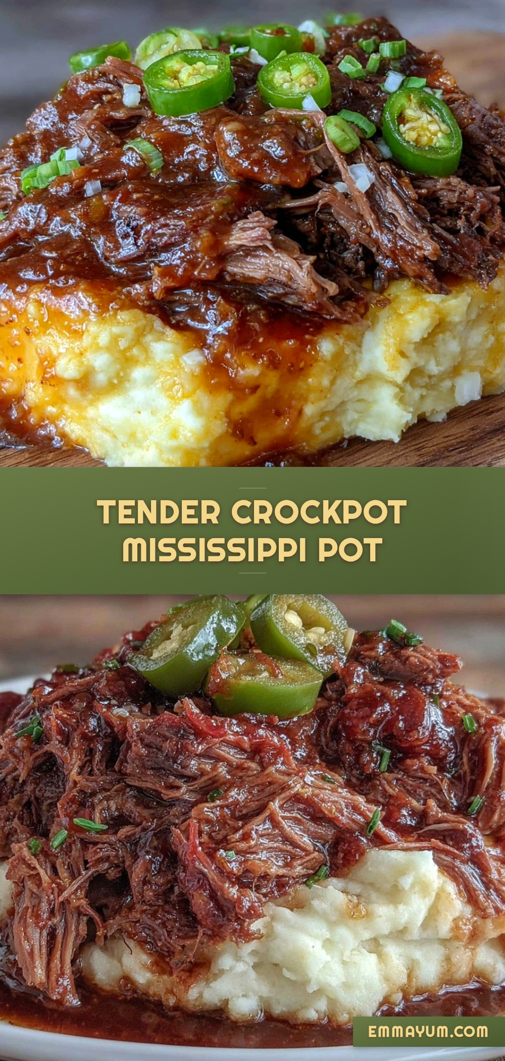 crockpot mississippi pot roast recipe