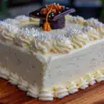 easy creamy buttercream graduation cap sheet cake - featured image