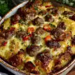 easy crockpot breakfast potato casserole - featured image