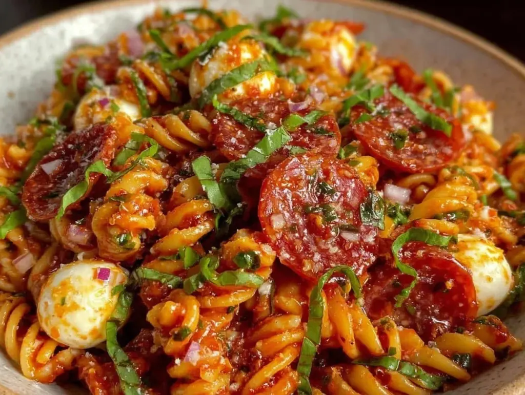 easy italian antipasto pasta salad - featured image